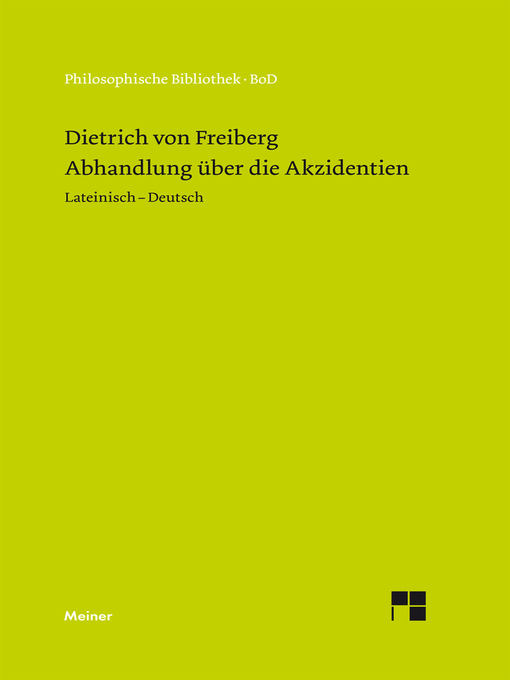 Upplýsingar um Abhandlung über die Akzidenzien eftir Dietrich von Freiberg - Biðlisti